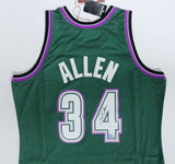 Mil Bucks RAY ALLEN Signed Official Mitchell & Ness Green Jersey AUTO - BECKETT