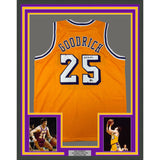 Framed Autographed/Signed Gail Goodrich 33x42 Los Angeles Yellow Jersey BAS COA