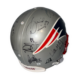 Super Bowl XXXVI New England Patriots Team Signed Autographed Helmet Brady JSA