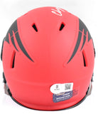 Christian Gonzalez Autographed Patriots Rave Speed Mini Helmet - Beckett W Holo