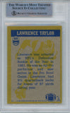 Lawrence Taylor Autographed 1982 Topps #435 Rookie Card Beckett Slab 39289