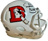 Karl Mecklenburg Autographed Denver Broncos Snowcapped Mini Helmet -- BAS COA