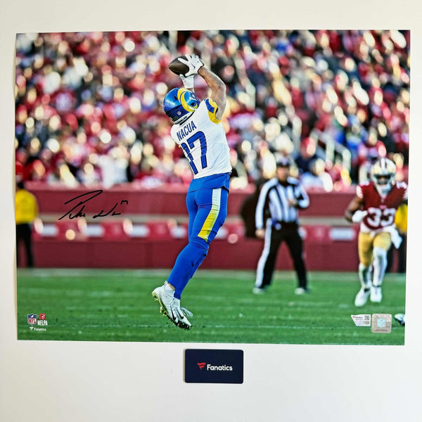Autographed/Signed Puka Nacua Los Angeles LA Rams 16x20 Photo Fanatics COA #2