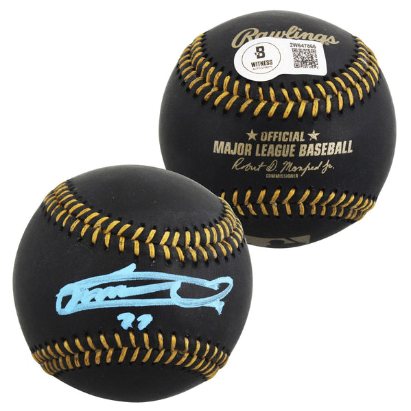 Blue Jays Vladimir Guerrero Jr. Authentic Signed Black OML Baseball BAS Witness