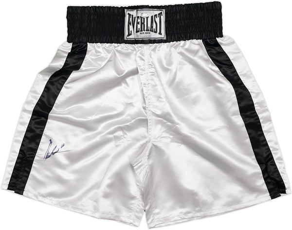 Muhammad Ali Autographed White & Black Everlast Boxing Trunks Ali Holo & PS #3