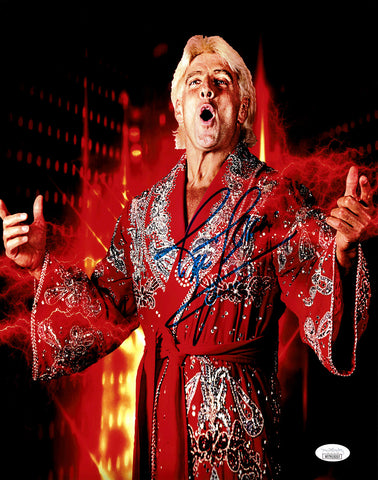 RIC FLAIR AUTOGRAPHED SIGNED 11X14 PHOTO JSA STOCK #203595