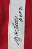 Y.A. Tittle HOF Signed/Inscr Red Giants Custom Football Stats Jersey JSA XHC71