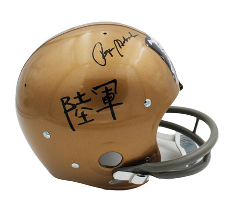 Roger Staubach Signed Navy Midshipmen RK Throwback Jolly Rogers NCAA Helmet
