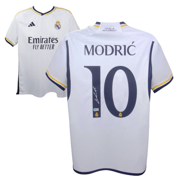 Luka Modric Signed Real Madrid FC Soccer Jersey #10 with Beckett COA