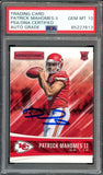 2017 Panini Rookies & Stars Patrick Mahomes RC On Card PSA/DNA Auto GEM MINT 10