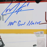 Cale Makar Autographed & Inscribed "100th Goal" 8x10 Photo Framed Fanatics COA