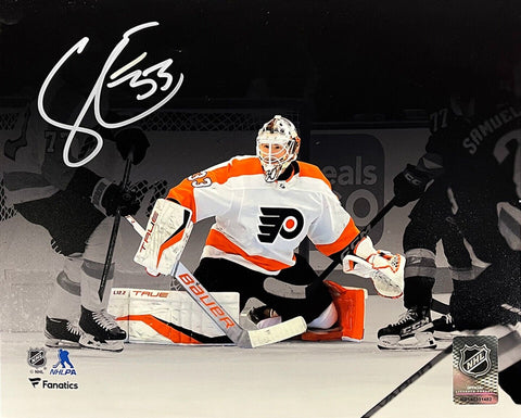 Samuel Ersson 1st Shutout Flyers Autographed Signed 8x10 Blackout Photo JSA PSA