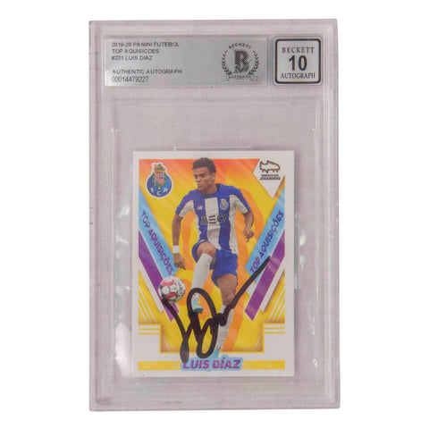 Luis Diaz Signed 2019-20 Panini Futebol Rookie #331 - BGS 10 Autograph