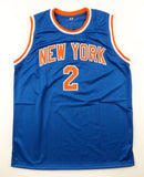 Deuce Miles McBride Signed New York Knicks Blue Jersey (JSA) 2021 NBA Draft Pick