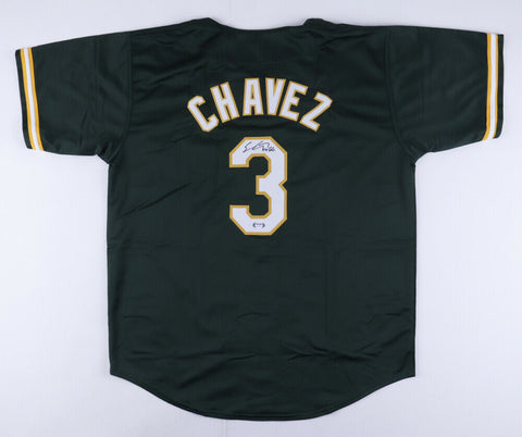 Eric Chavez Signed Oakland Athletics Jersey Inscribed "6x GG" (PSA COA) A's 3B
