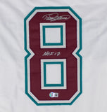 Teemu Selanne Anaheim Signed White Hockey Jersey HOF 17 BAS