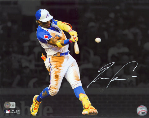 Braves Ronald Acuna Jr. Signed 11x14 Horizontal Spotlight TB Jersey Photo BAS W
