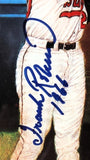Robinson Williams Mantle Yastrzemski Quad Autographed Triple Crown Litho PSA LOA