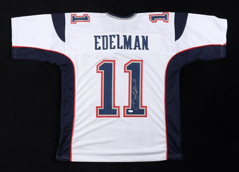 Julian Edelman Signed New England Patriots Jersey (JSA COA) 3xSuper Bowl Champ