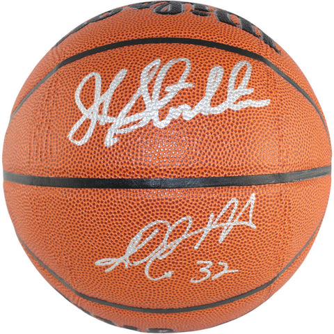 John Stockton Karl Malone Autographed/Signed Utah Jazz Basketball Beckett 53106