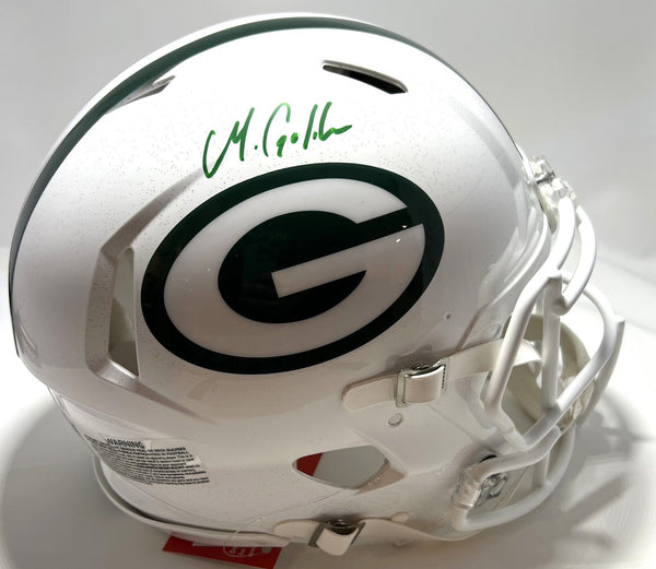 Packers MATTHEW GOLDEN Signed Full Size Authentic ALTERNATE Spd Helmet AUTO BAS