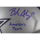Brandon Aubrey Signed Dallas Cowboys F/S Helmet America's Team Beckett 50932