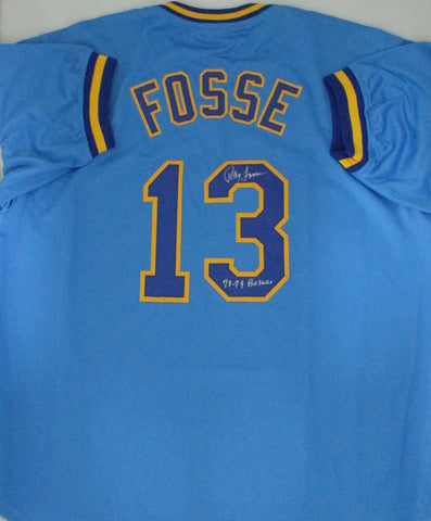 Brewers RAY FOSSE Signed Custom Replica Milwaukee Jersey w/ 1978-79 Brewers