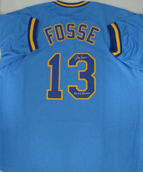 Brewers RAY FOSSE Signed Custom Replica Milwaukee Jersey w/ 1978-79 Brewers