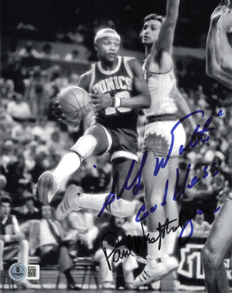 Paul Westphal & Slick Watts Autographed 8x10 Photo Beckett BAS QR #BS36845