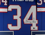 Thurman Thomas (Bills blue TOWER) Signed Autographed Framed Jersey Beckett