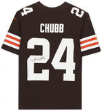 Framed Nick Chubb Cleveland Browns Signed Brown Limited Jersey