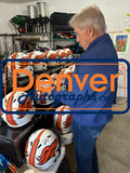 John Elway Autographed Denver Broncos F/S Lunar Helmet Beckett Witness 50233