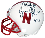 JASON & CHRISTIAN PETER BROS SIGNED NEBRASKA CORNHUSKERS MINI HELMET COA
