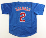 Nico Hoerner Signed Chicago Cubs Blue Home Jersey (Beckett) 2018 1st Round Pick