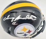 TERRY BRADSHAW AUTOGRAPHED STEELERS BLACK SPEED MINI HELMET BECKETT 185875