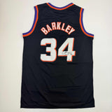 Autographed/Signed Charles Barkley Phoenix Black Basketball Jersey JSA COA