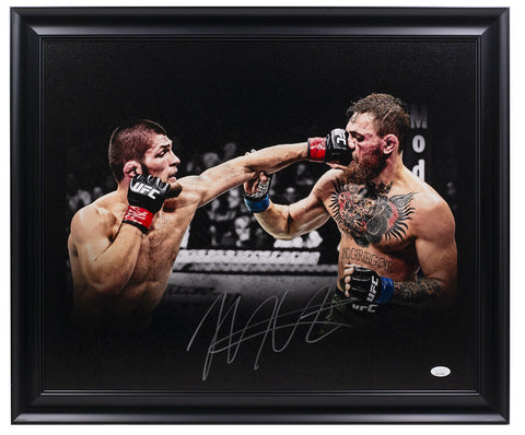 Khabib Nurmagomedov Signed Framed 16x20 UFC Canvas Vs Conor McGregor JSA
