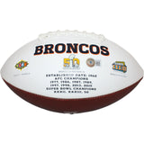 Peyton Manning Autographed Denver Broncos Logo Football Beckett 44010