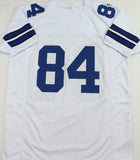 Jay Novacek Autographed White Pro Style Jersey w/ Insc- Beckett W Auth *4