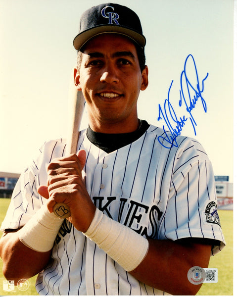 Andres Galarraga Autographed/Signed Colorado Rockies 8x10 Photo Beckett 55876