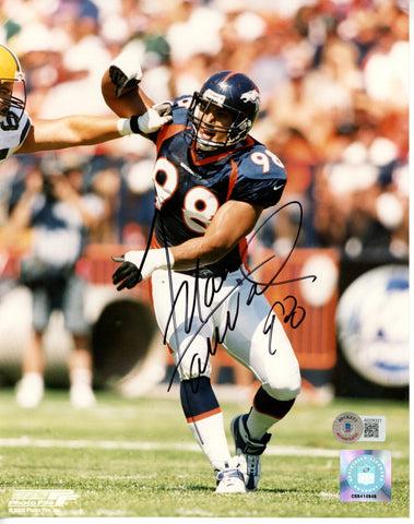 Maa Tanuvasa Autographed/Signed Denver Broncos 8x10 Photo Beckett 55867