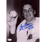Tom Seaver Signed New York Mets Unframed 8x10 B&W Holding Ball Vertical Photo