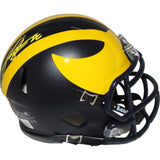 Luke Schoonmaker Signed Michigan Wolverines Mini Helmet Beckett 42739