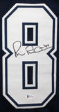 Michael Irvin Autographed Blue Pro Style Jersey w/ White Num- Beckett W *Black