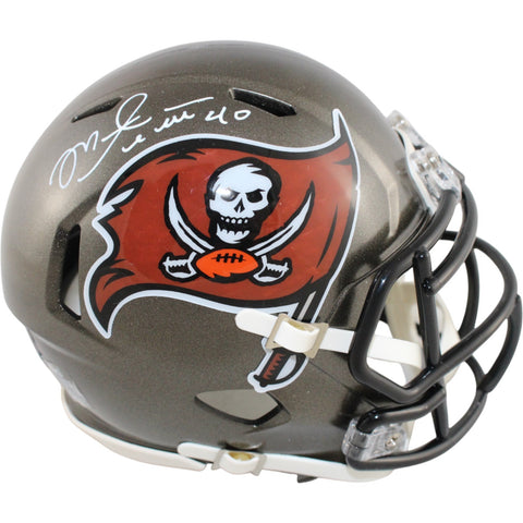 Mike Alstott Signed Tampa Bay Buccaneers TB Mini Helmet Beckett Witness 39818