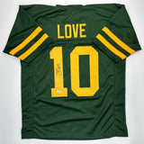 Autographed/Signed Jordan Love Green Bay Color Rush Jersey Beckett BAS COA
