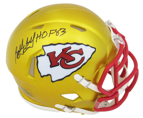Bobby Bell Signed KC Chiefs FLASH Riddell Speed Mini Helmet w/HOF'83 - (SS COA)