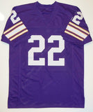 Paul Krause Autographed Purple Pro Style Jersey w/ HOF- JSA Witnessed Auth *R2