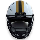 Chris Olave Autographed Signed Saints Lunar Speed Rep Helmet - Beckett