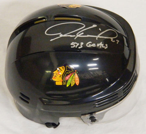 JEREMY ROENICK Signed Chicago Blackhawks Hockey Mini Helmet w/513 Goals - SS